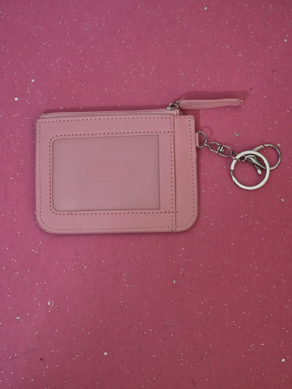 K-Pop Demon Hunters Huntrix Girls Pink Graphic Print Zip Card Wallet Pouch